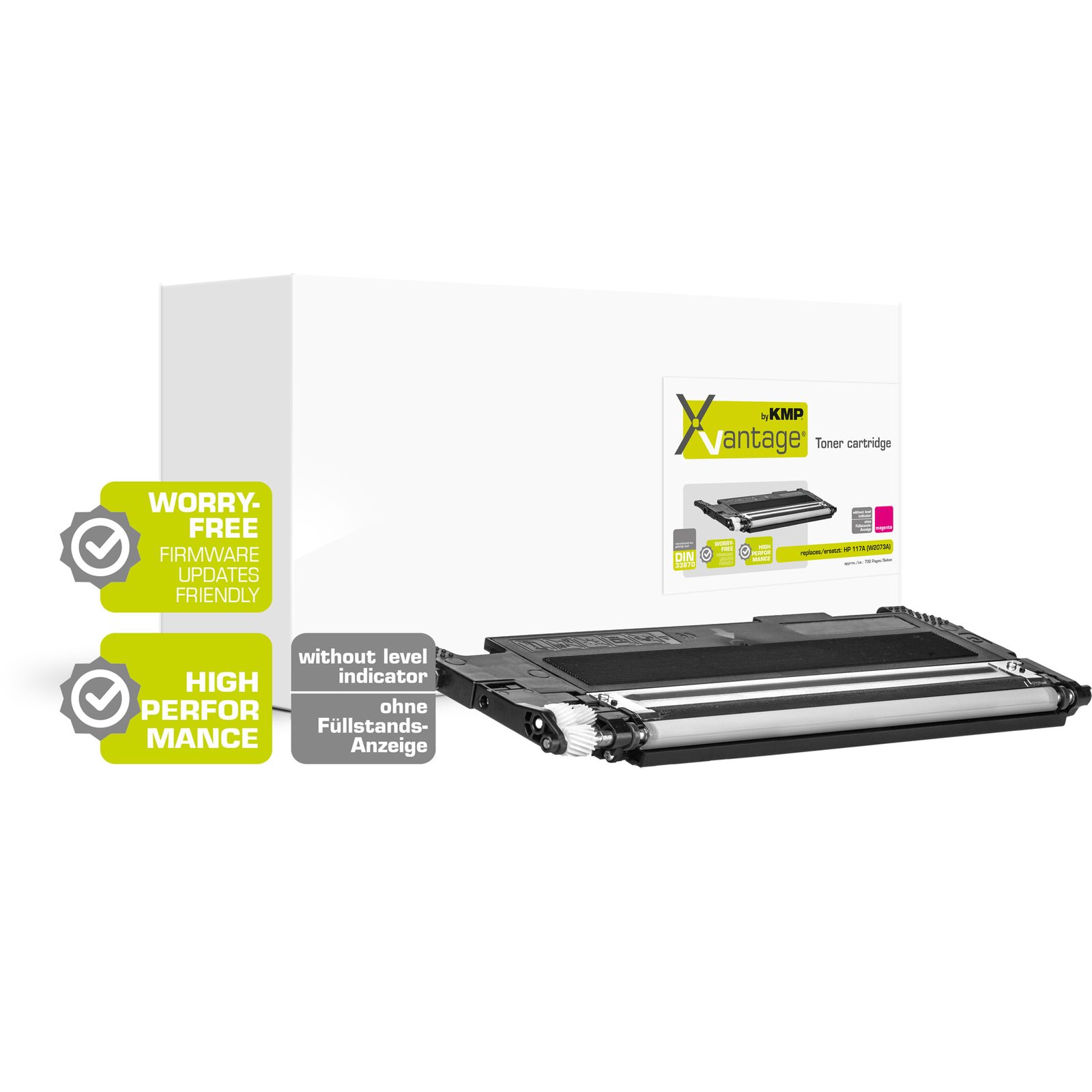 KMP H-T259M kompatibilní toner HP117A (W2073A), purpurový