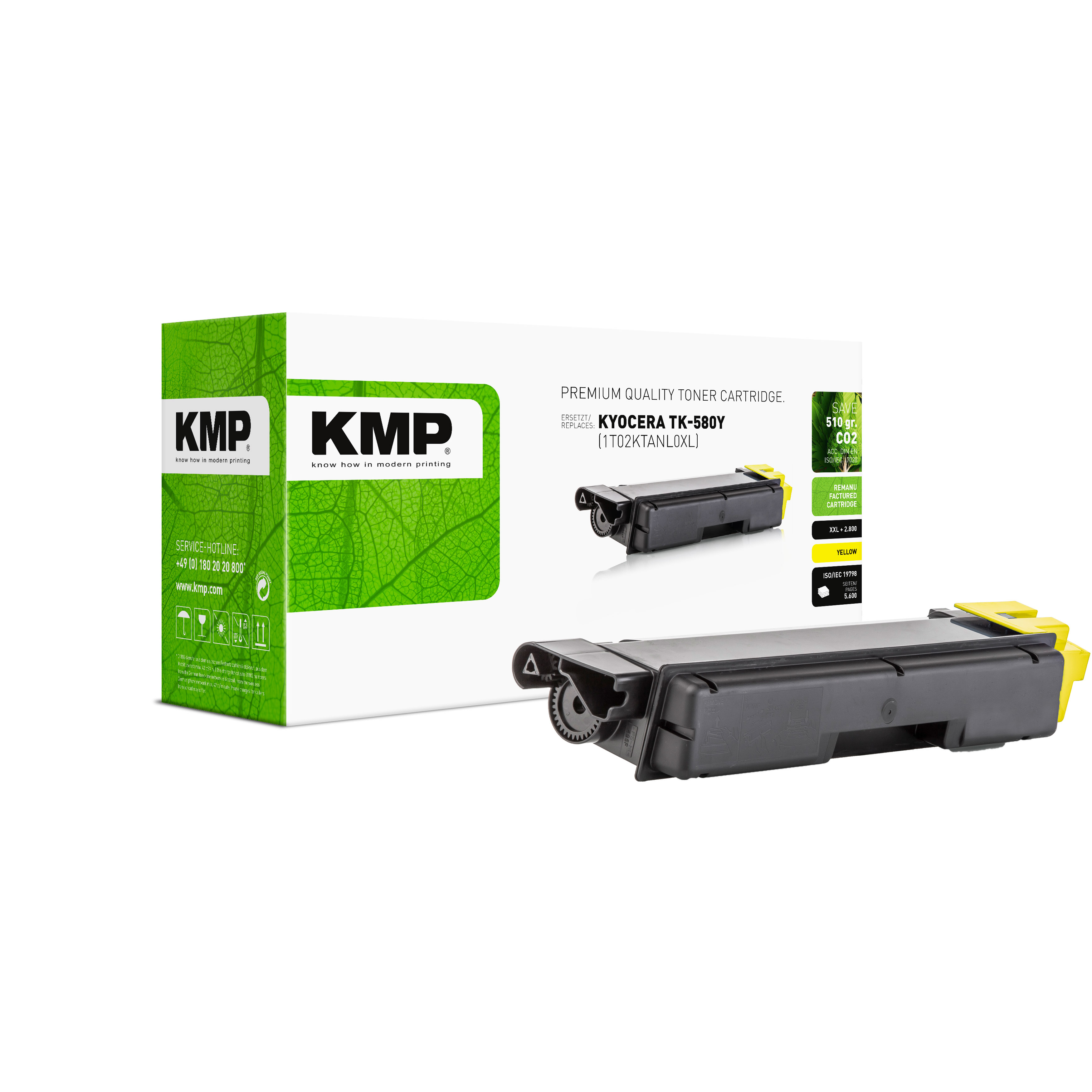 KMP K-T59 kompatibilní toner Kyocera TK580Y, žlutý