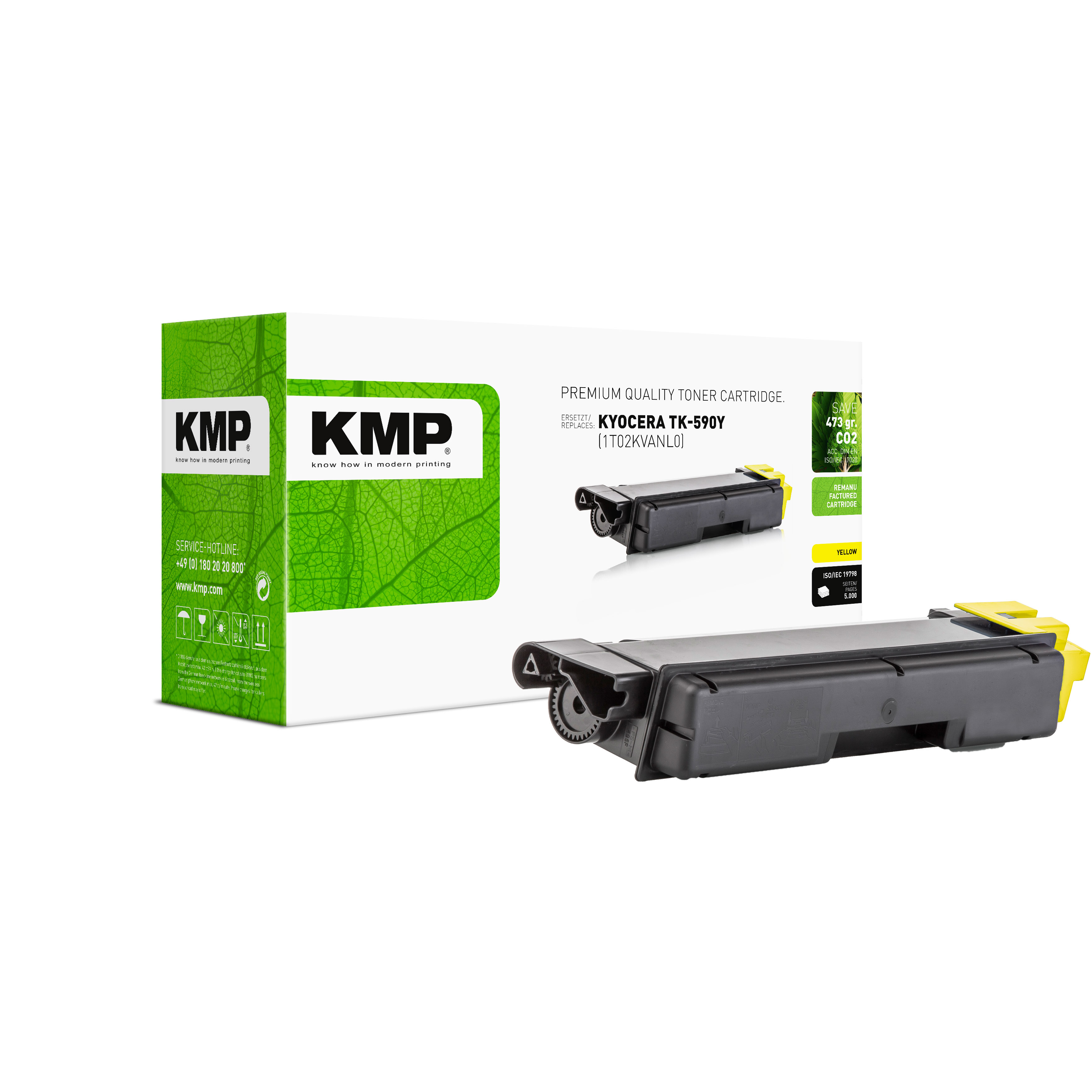KMP K-T55 kompatibilní toner Kyocera TK590Y, žlutý