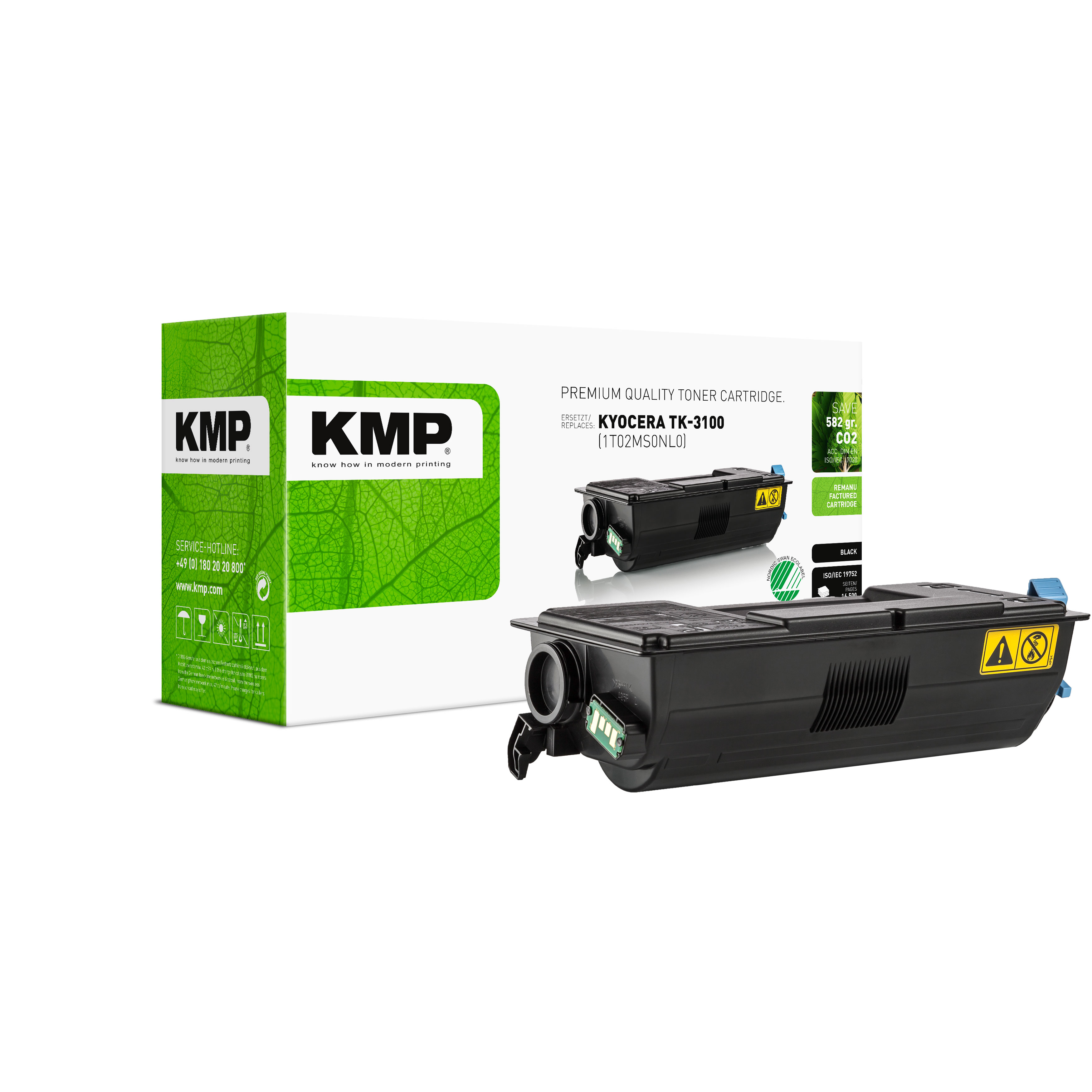 KMP K-T66 kompatibilní toner Kyocera TK3100, černý