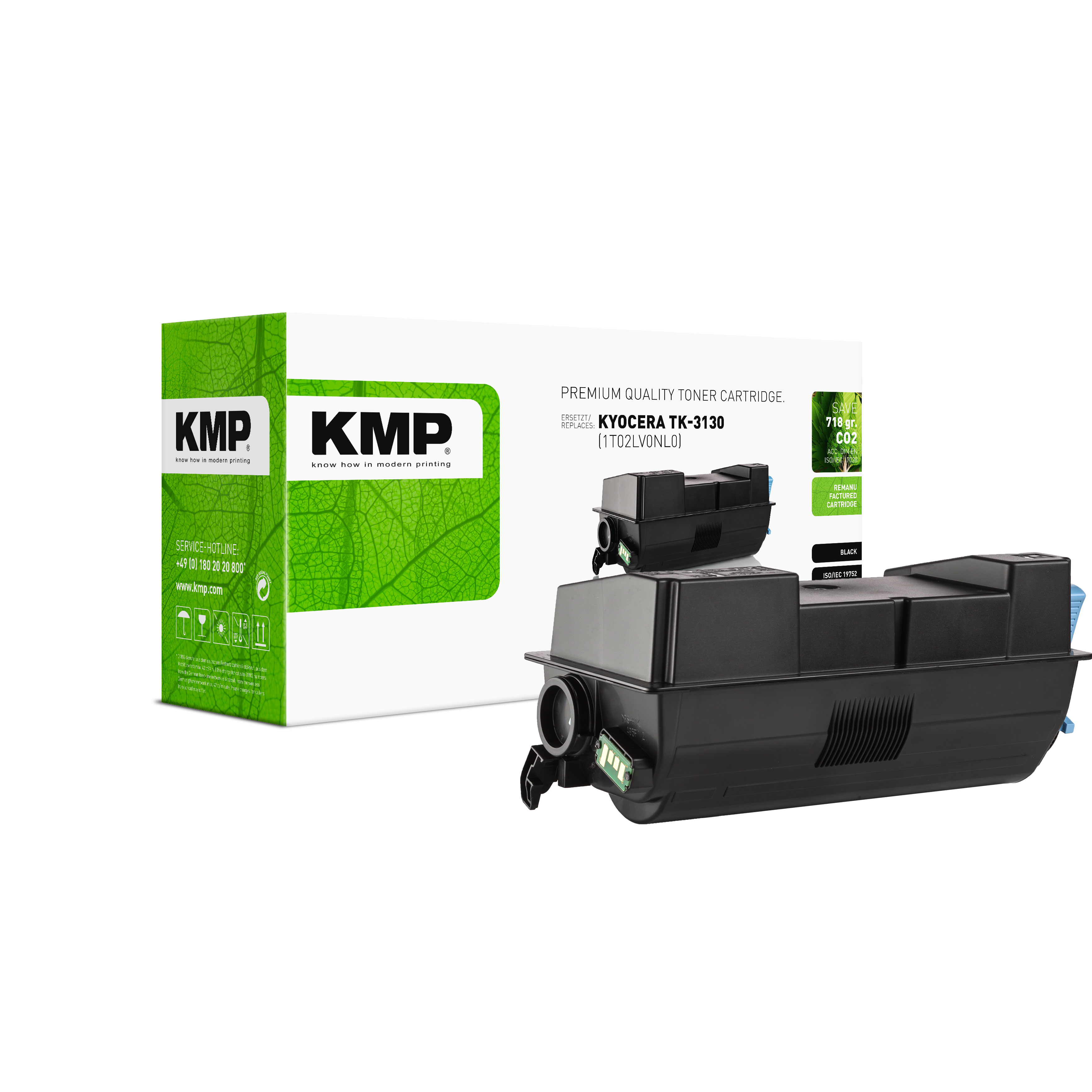 KMP K-T64 kompatibilní toner Kyocera TK3130, černý
