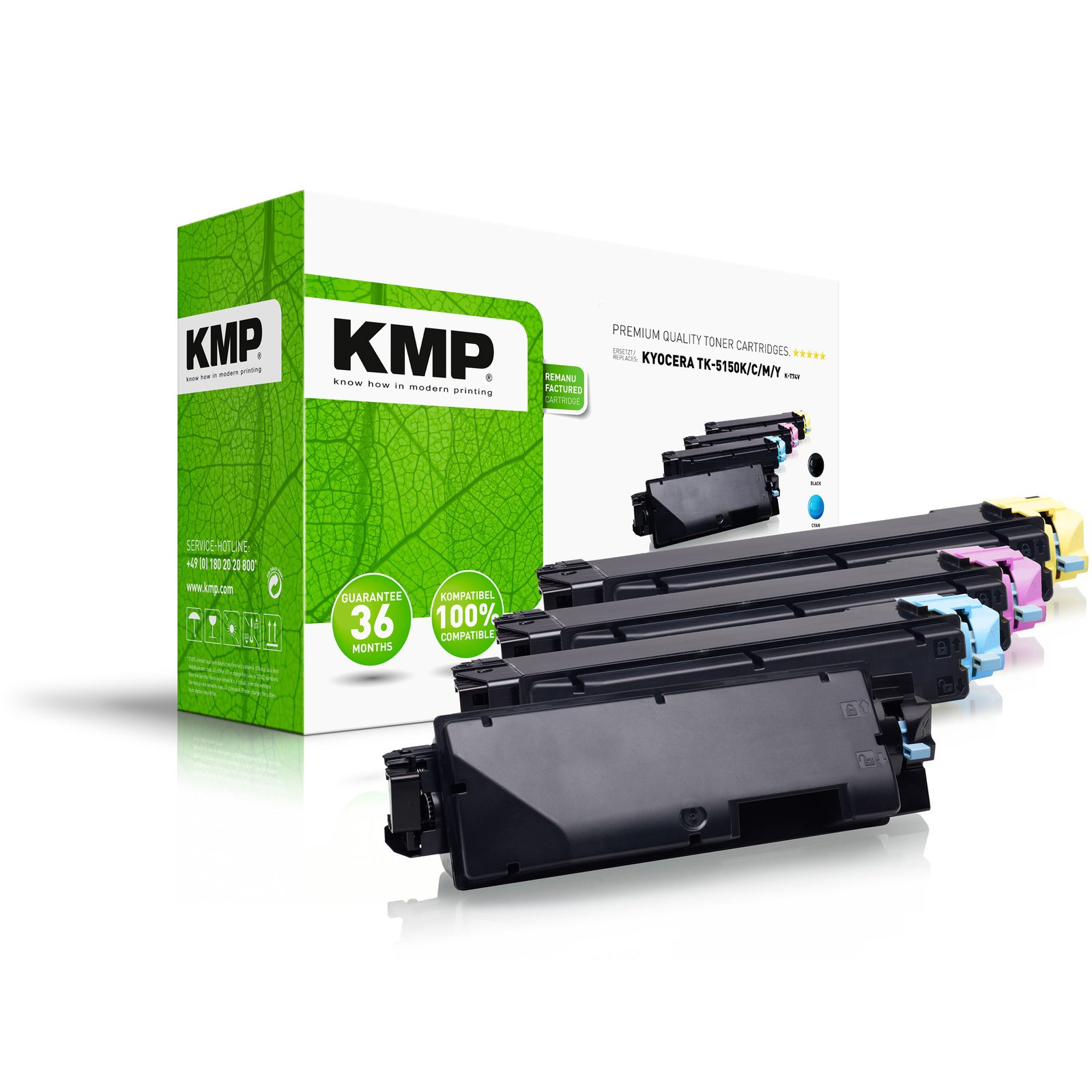 KMP K-T74M kompatibilní toner Kyocera TK-5150 (1T02NSBNL0), purpurový