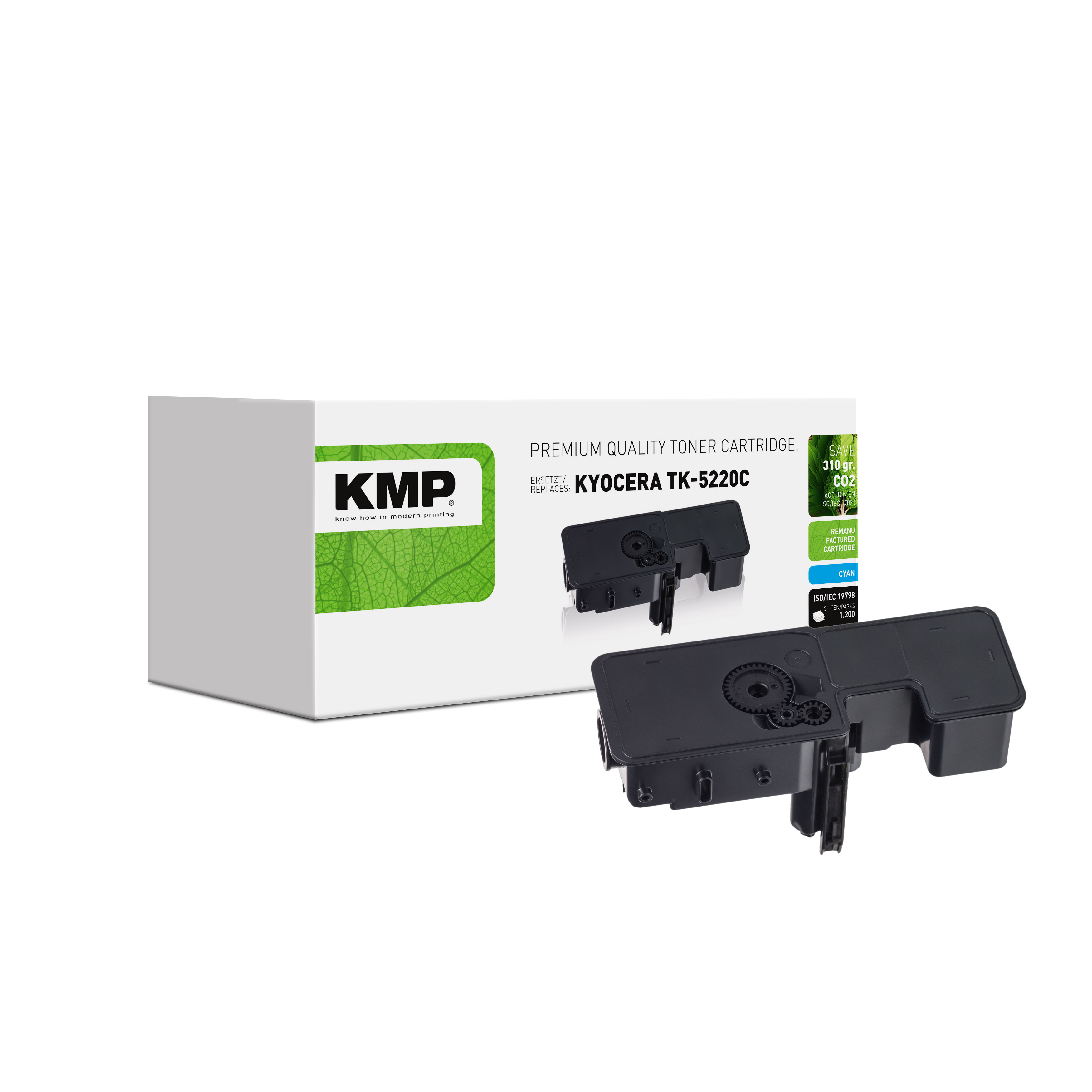 KMP K-T83C kompatibilní toner Kyocera TK-5220C (1T02R9CNL1), azurový