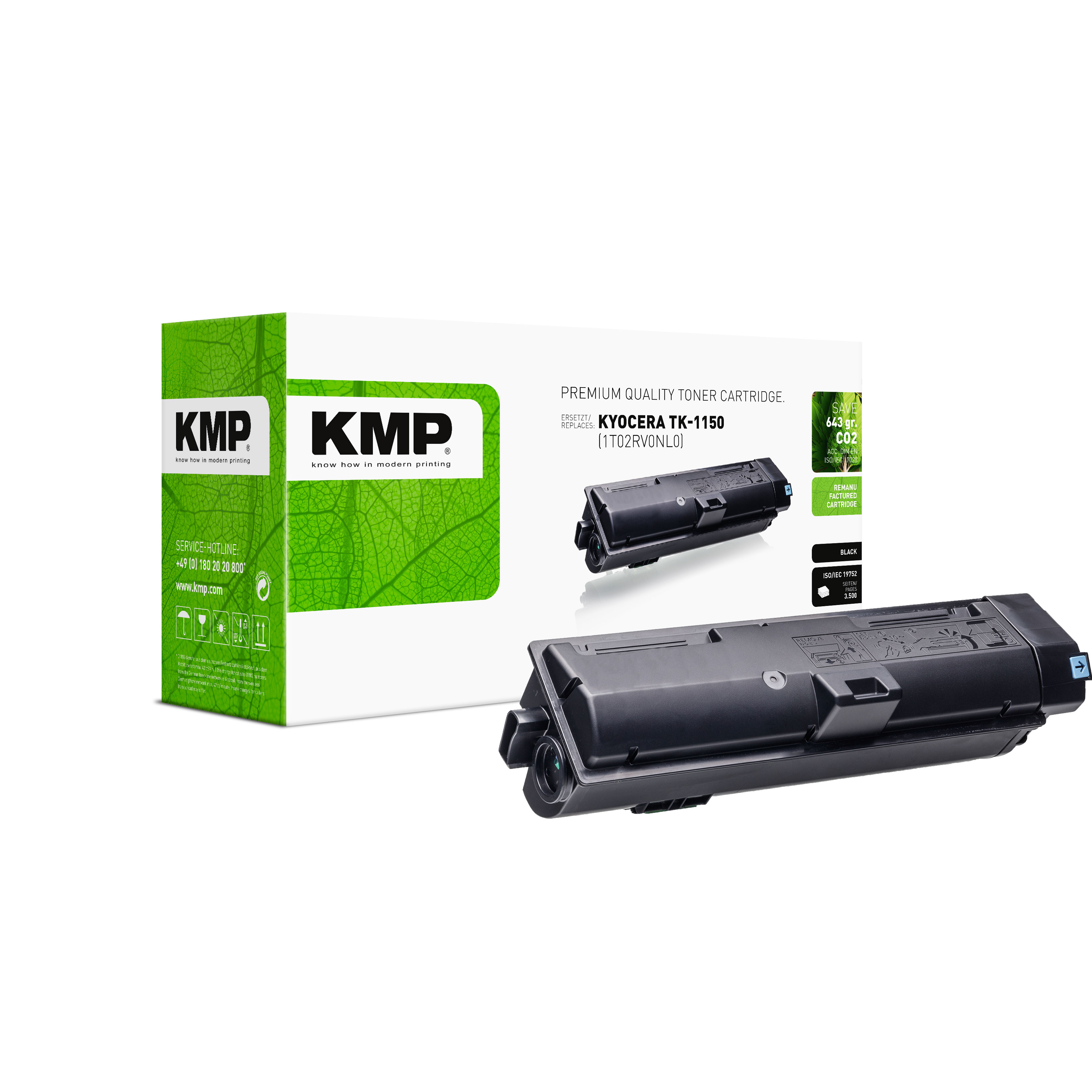 KMP K-T78 kompatibilní toner Kyocera TK-1150 (1T02RV0NL0), černý