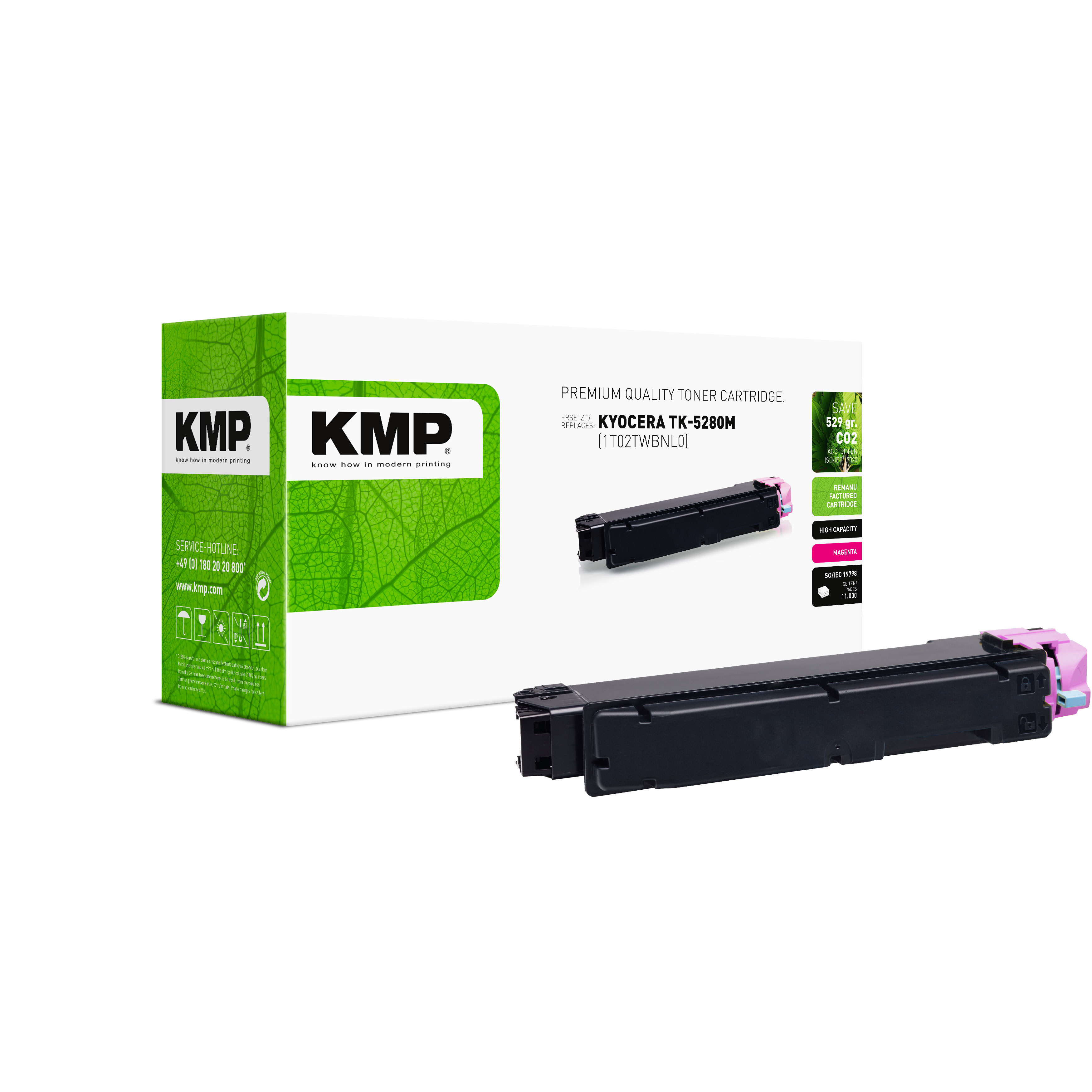 KMP K-T91 kompatibilní toner Kyocera TK-5280M (1T02TWBNL0), purpurový