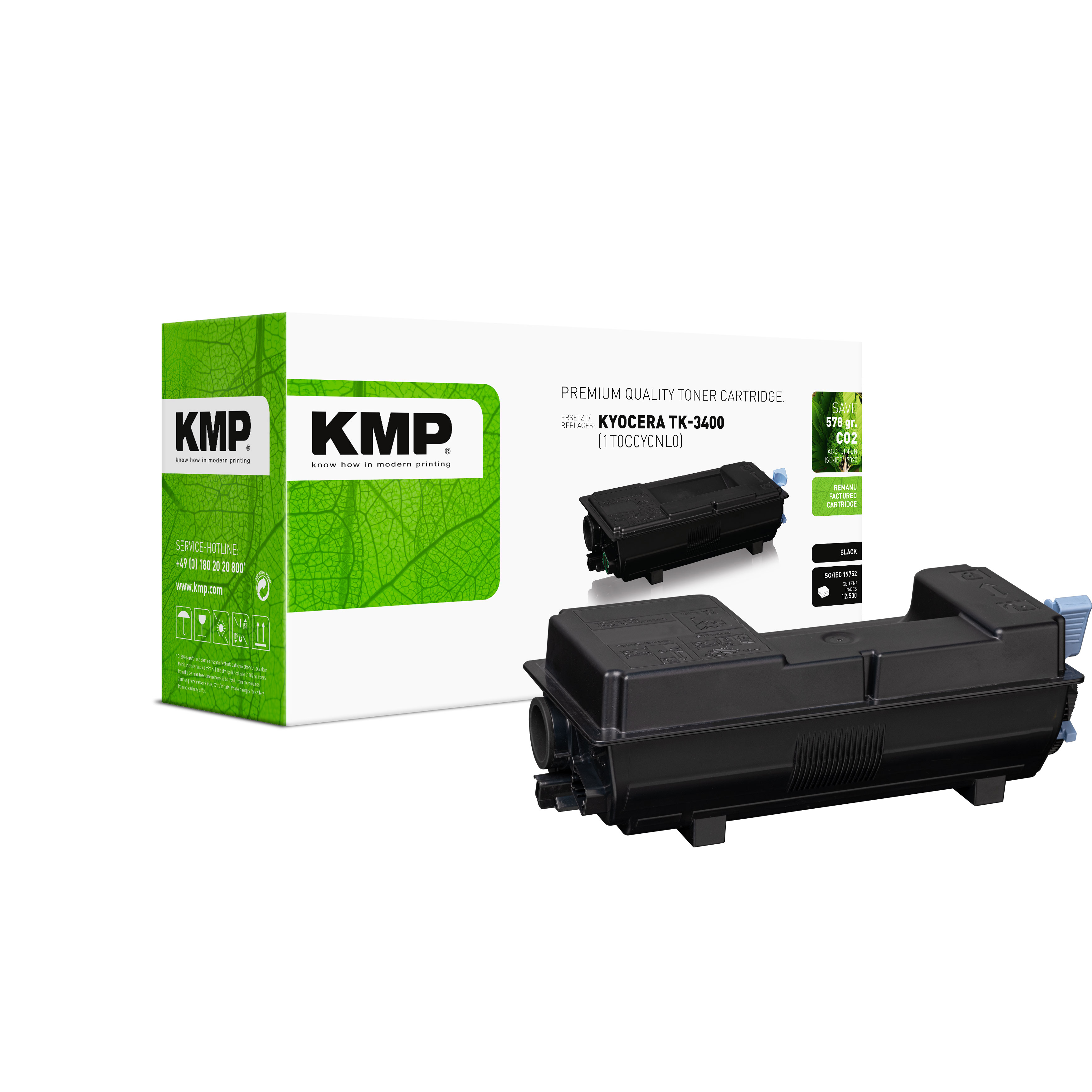 KMP K-T93 kompatibilní toner Kyocera TK3400 (0T0C0Y0NL0), černý