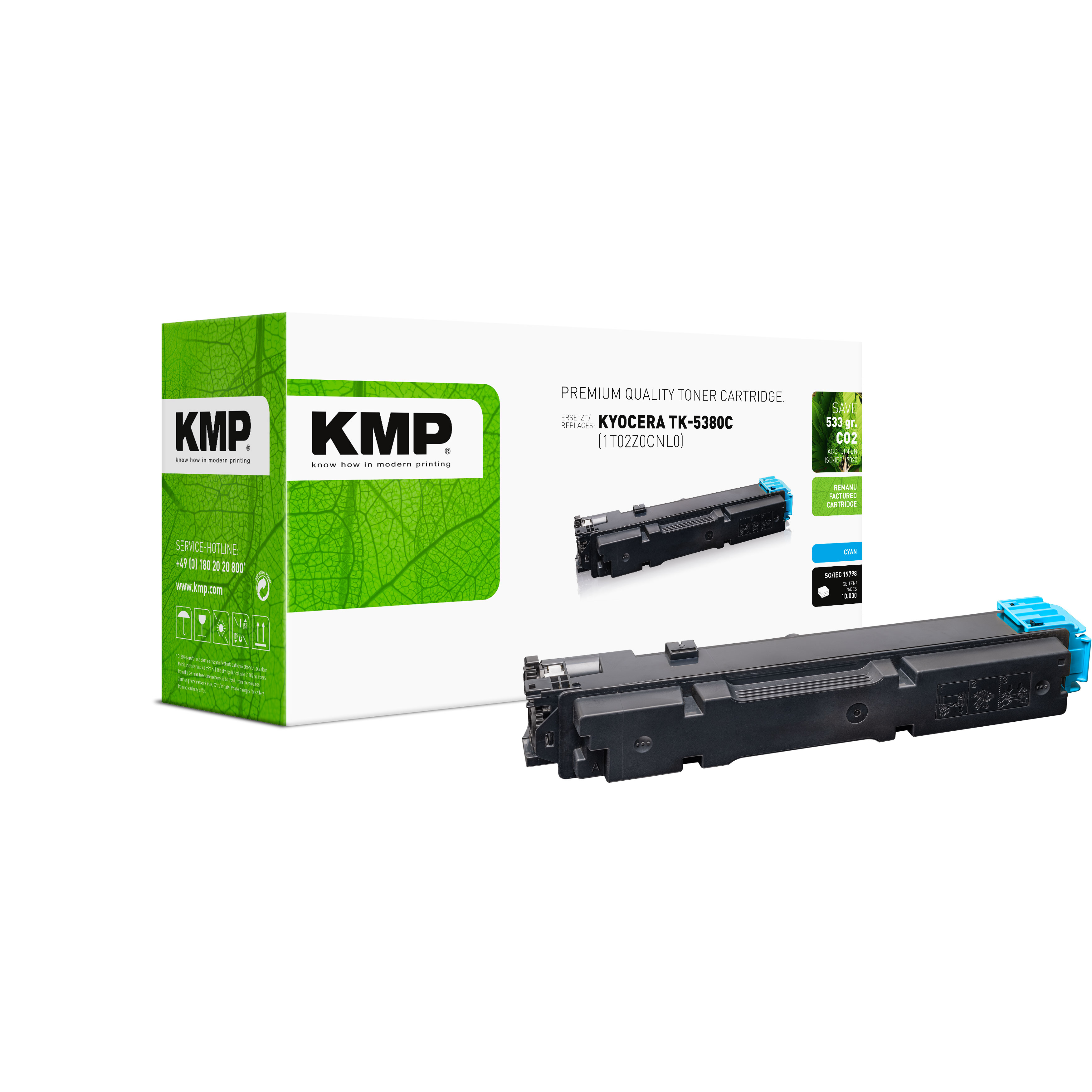KMP K-T95 kompatibilní toner Kyocera TK-5380C (1T02Z0CNL0), azurový