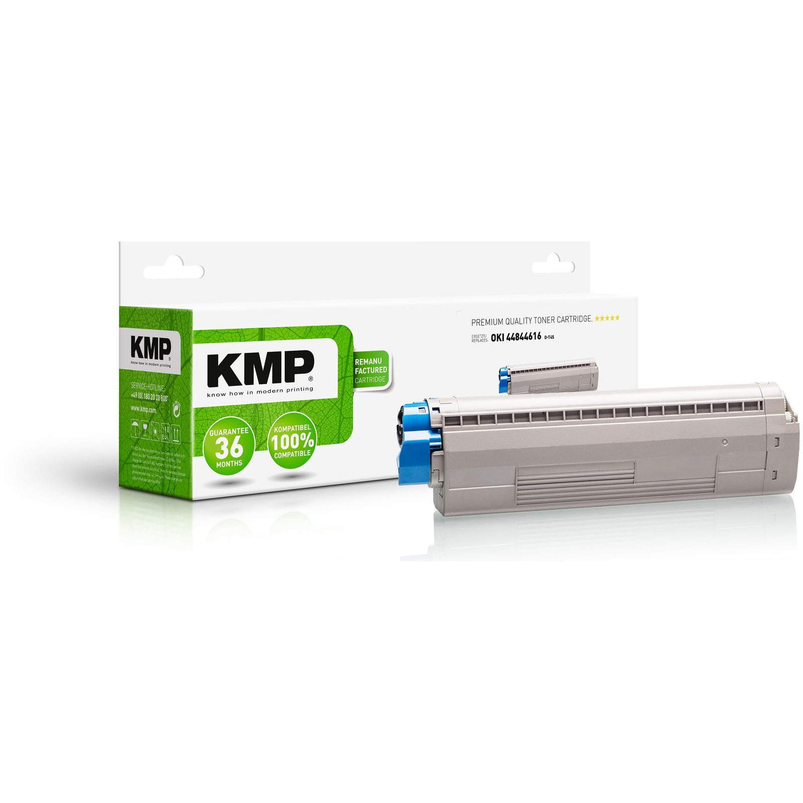 KMP O-T45 kompatibilní toner OKI 44844616, černý