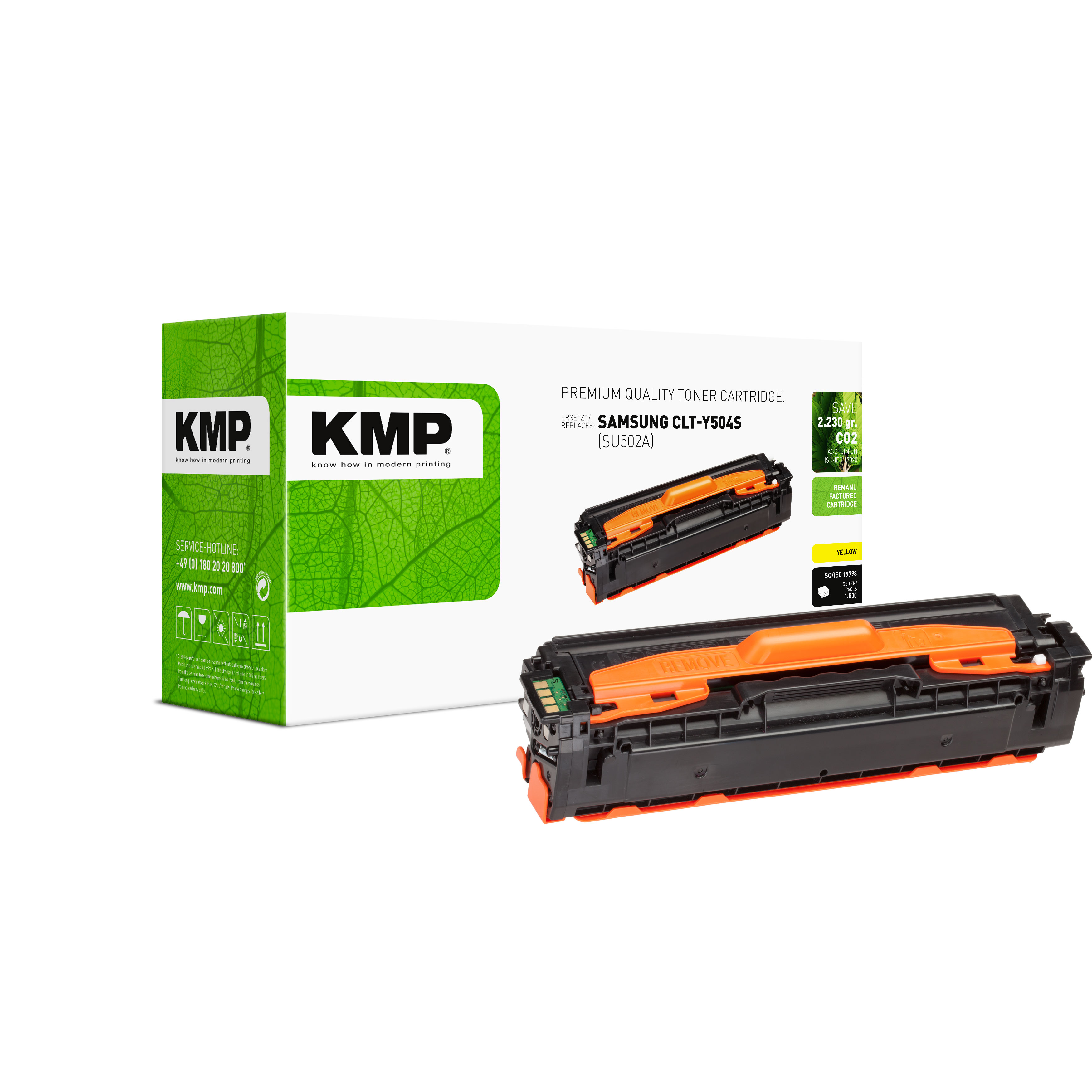 KMP SA-T60 kompatibilní toner Canon CLT-Y504S, žlutý