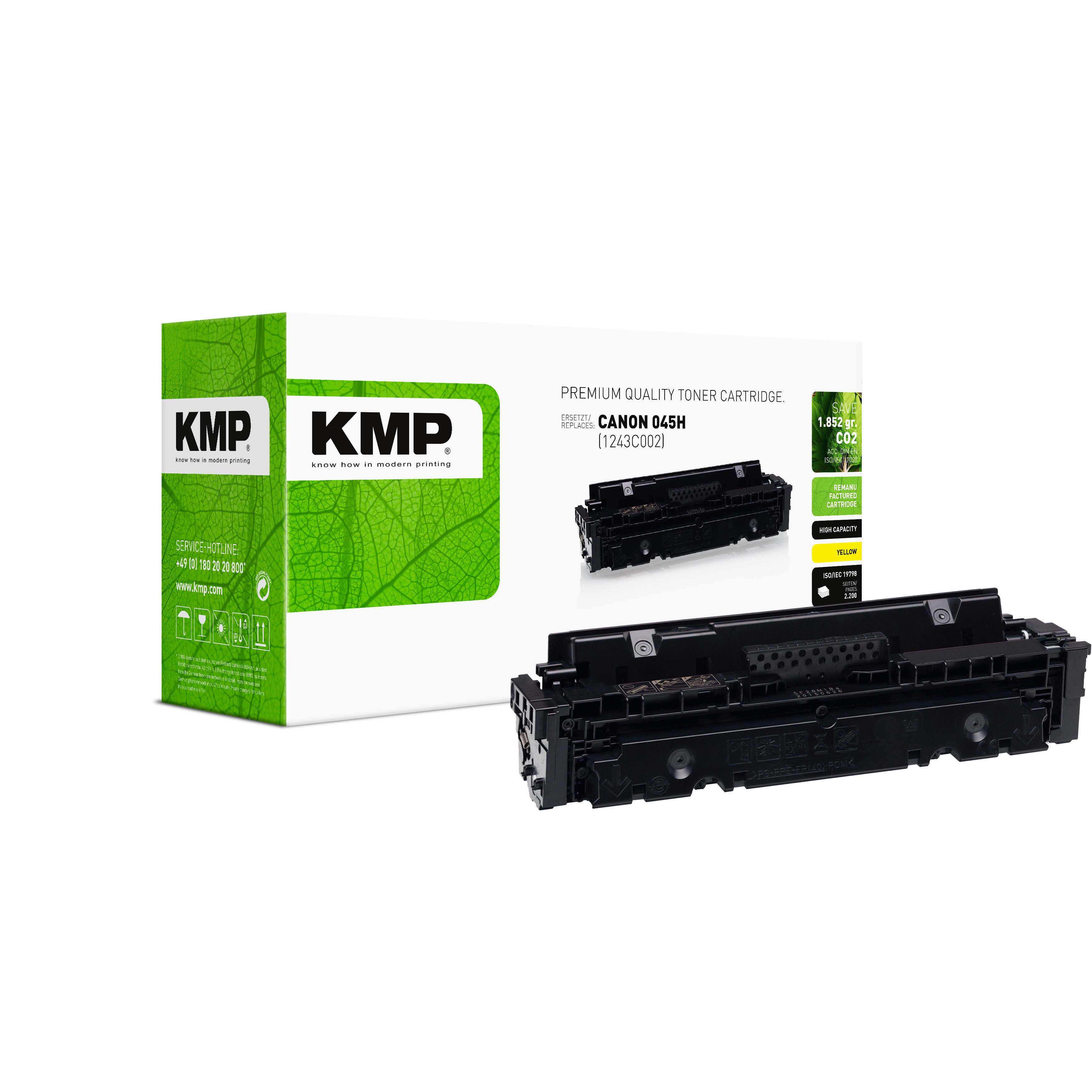 KMP C-T40YX kompatibilní toner Canon 045H 1243C002, žlutý