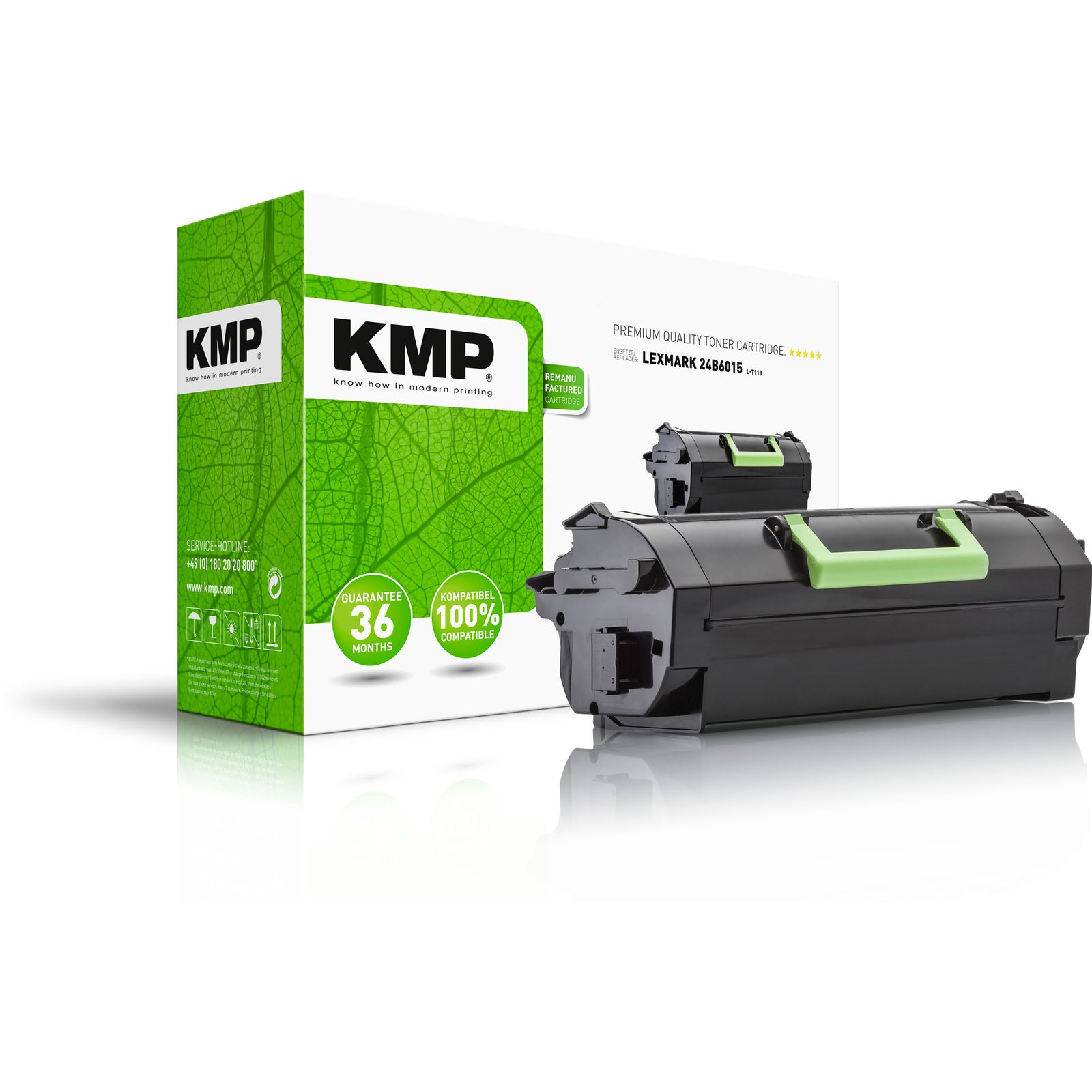 KMP L-T118 kompatibilní toner Lexmark 24B6015, černý
