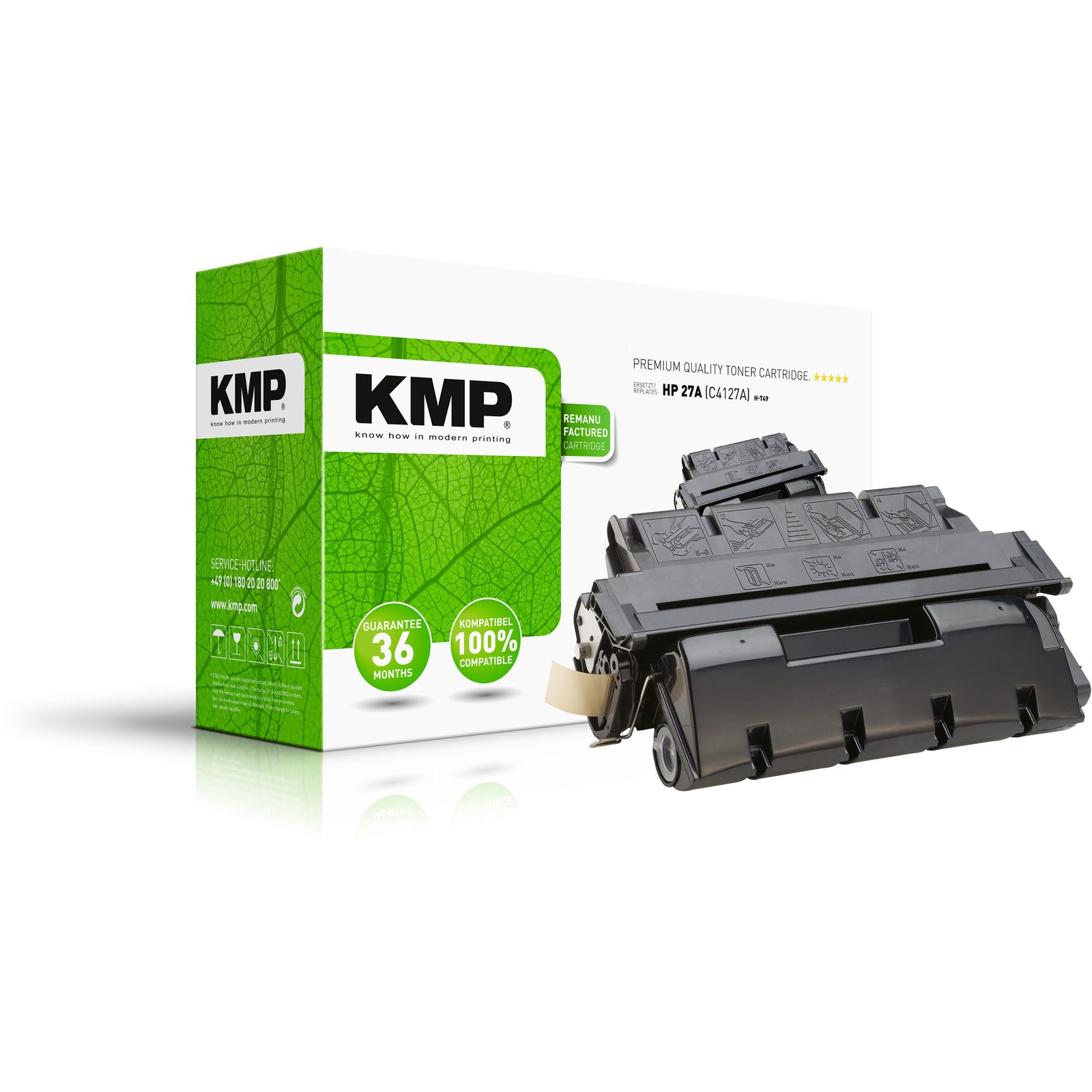 KMP H-T49 kompatibilní toner HP 27X(C4127X), černý