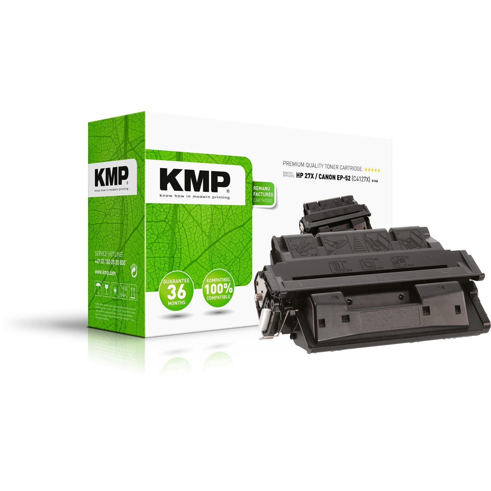 KMP H-T48 kompatibilní toner HP 27X (C4127X), černý