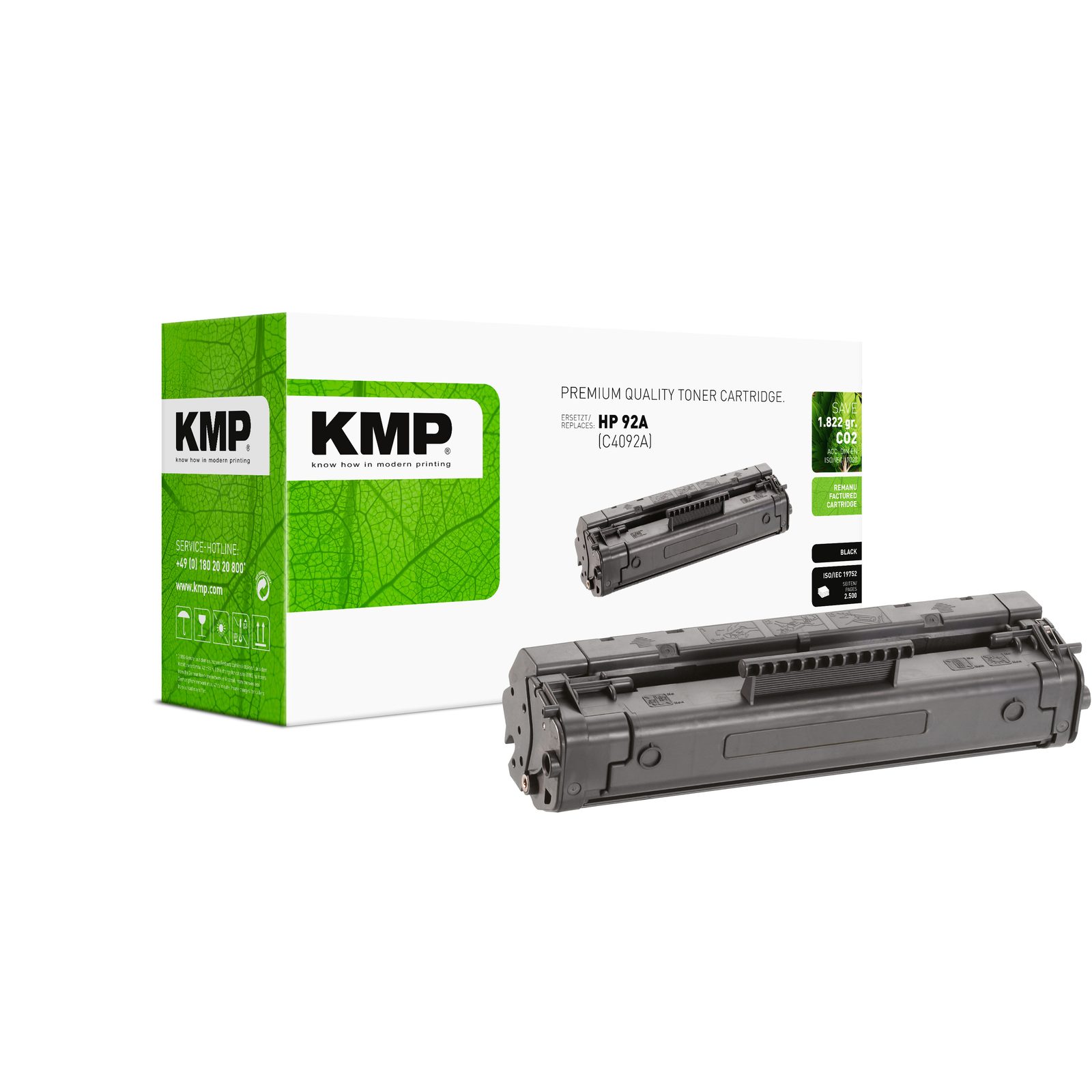 KMP H-T16 kompatibilní toner HP 92A (C4092A), černý