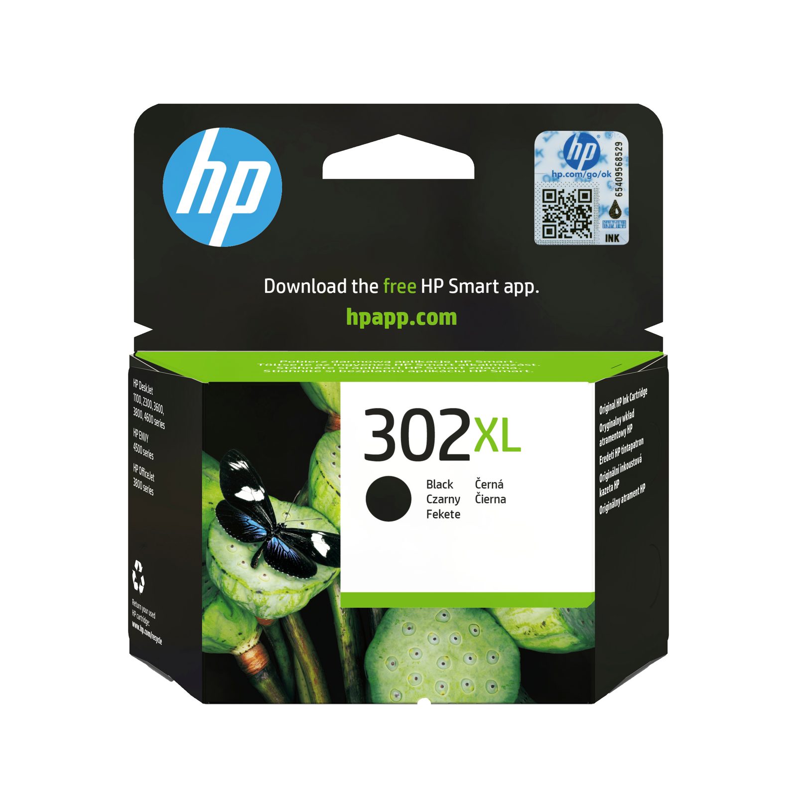 Originální inkoustová kazeta HP 302XL / F6U68AE, barevná